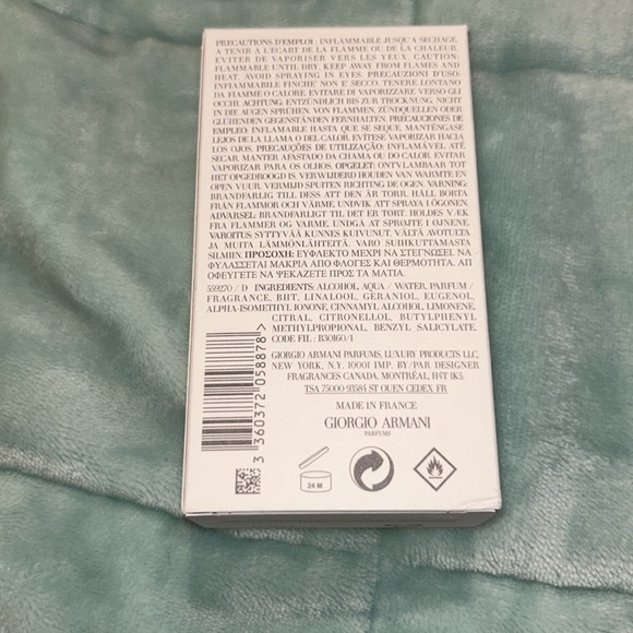 AQUA DI GIO Giorgio Armani Large 100ml cologne Retail Box Empty box no bottle - Picture 4 of 6